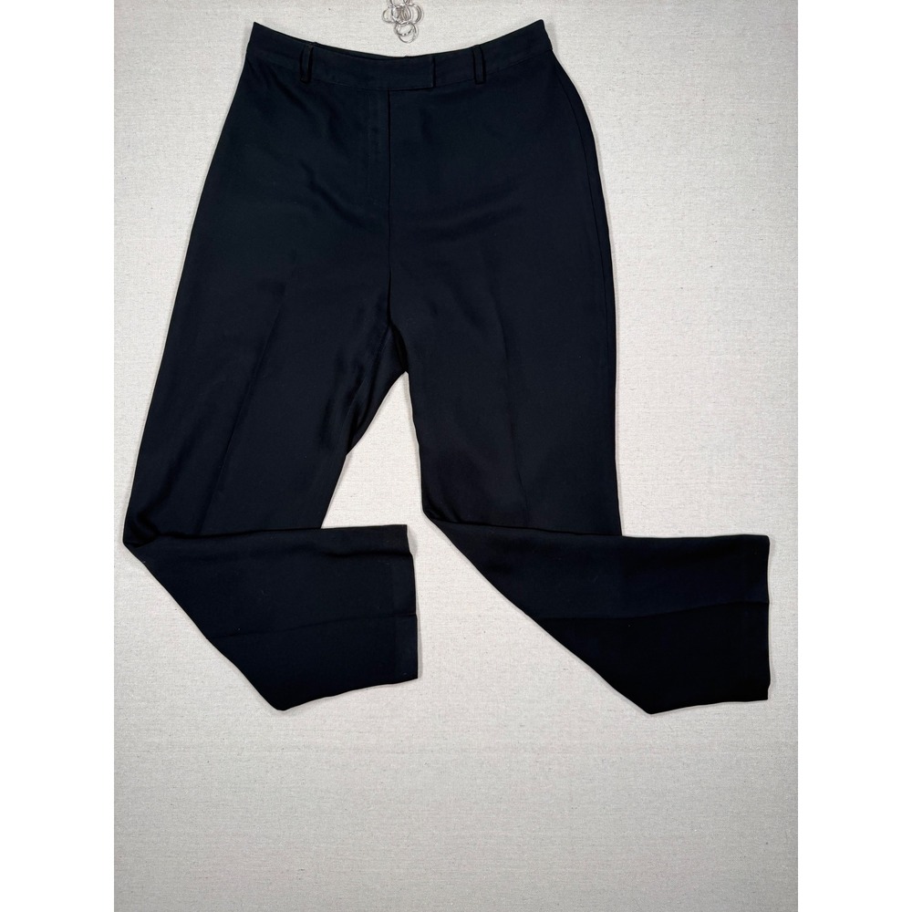 Uniform John Paul Richard Black Straight Leg Dress Pants Womens 12 High Rise